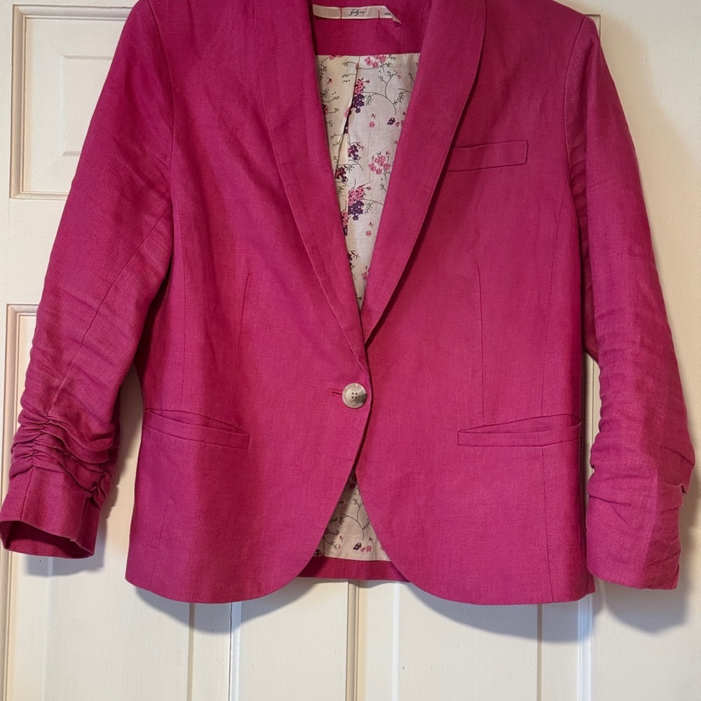 Gibson Fuchsia Blazer with Floral Lining